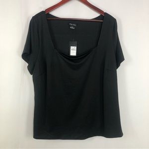 City Chic Suit Short Sleeve NWT Boat Neckline Black Classic Business Womens